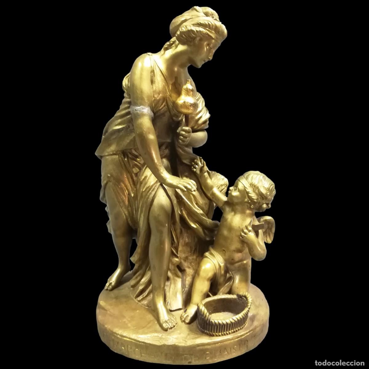 Art: FIGURA BRONCE FRANCESA VENUS Y CUPIDO EL COMERCIANTE DEL PLACER