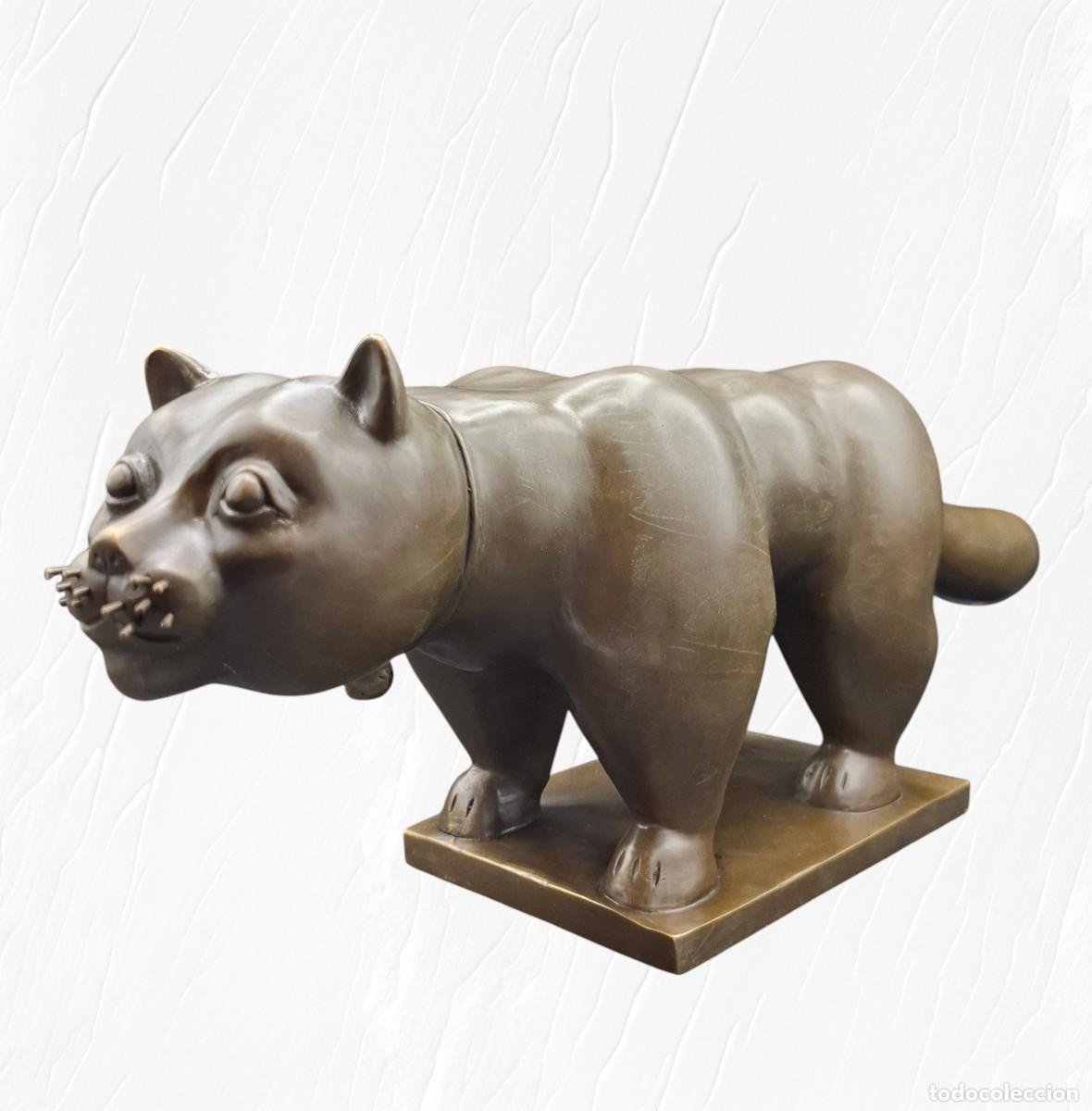 Arte: REPLICA PERFECTA A PEQUE&Ntilde;A ESCALA EN BRONCE DE EL GATO DE BOTERO