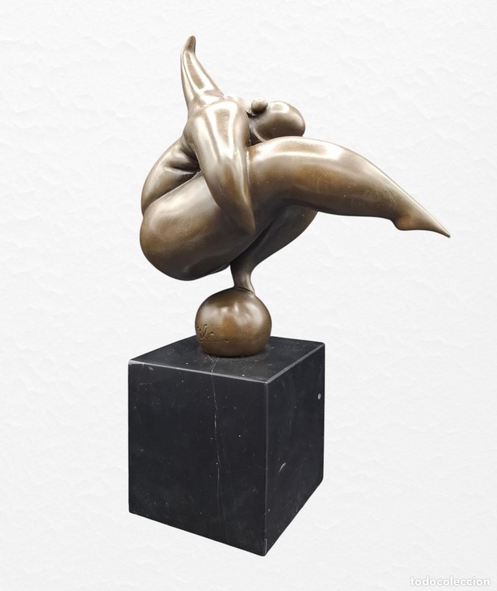 Arte: + ESCULTURA EN BRONCE DE DESNUDO ACROBATICO AL ESTILO DE BOTERO - FIRMADO MILO