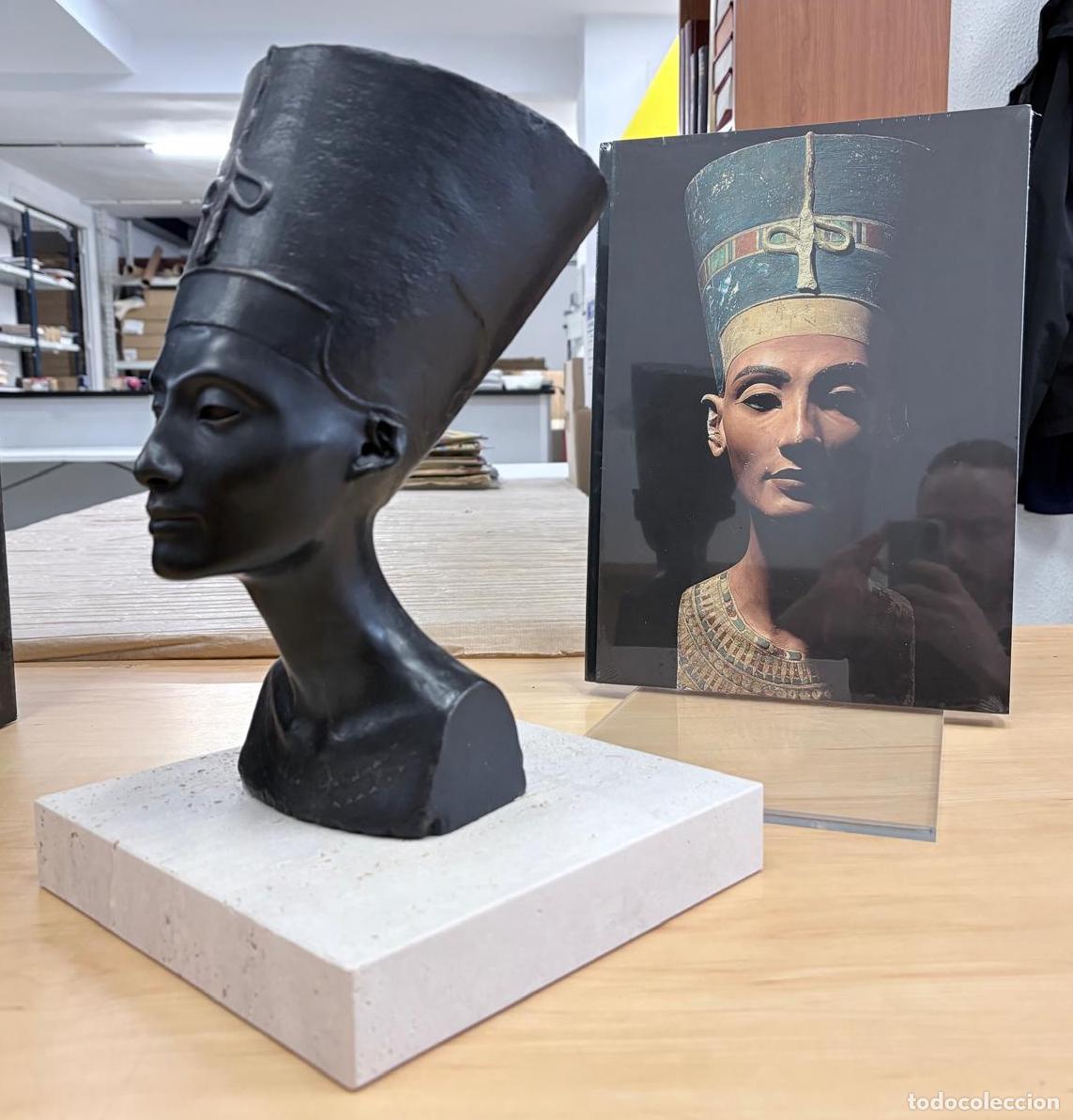 Arte: ESCULTURA &ldquo;NEFERTITI&rdquo; SKEL. EN BRONCE A LA CERA PERDIDA SOBRE PEANA DE TRAVERTINO. 2019