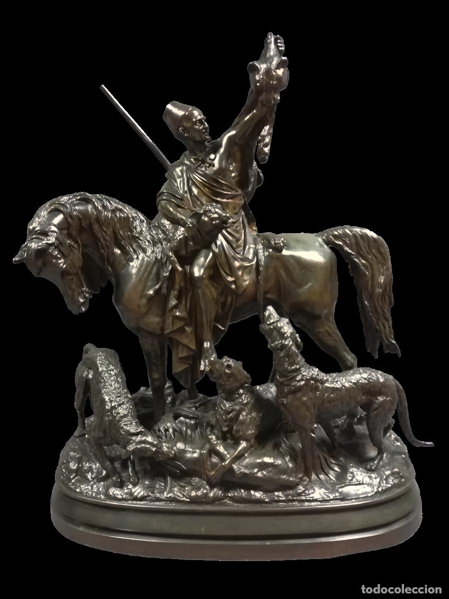 Art: ESCULTURA BRONCE PATINADO ESCULTOR ARTHUR WAAGEN FIRMA FUNDIDOR LOUIS MARTIN SIGLO XIX