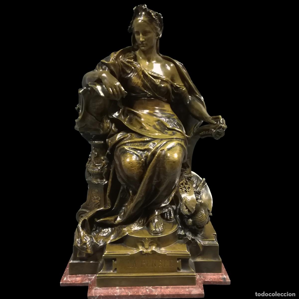 Art: FIGURA BRONCE LA PENSEE DE GUSTAVE FREDERIC MICHEL