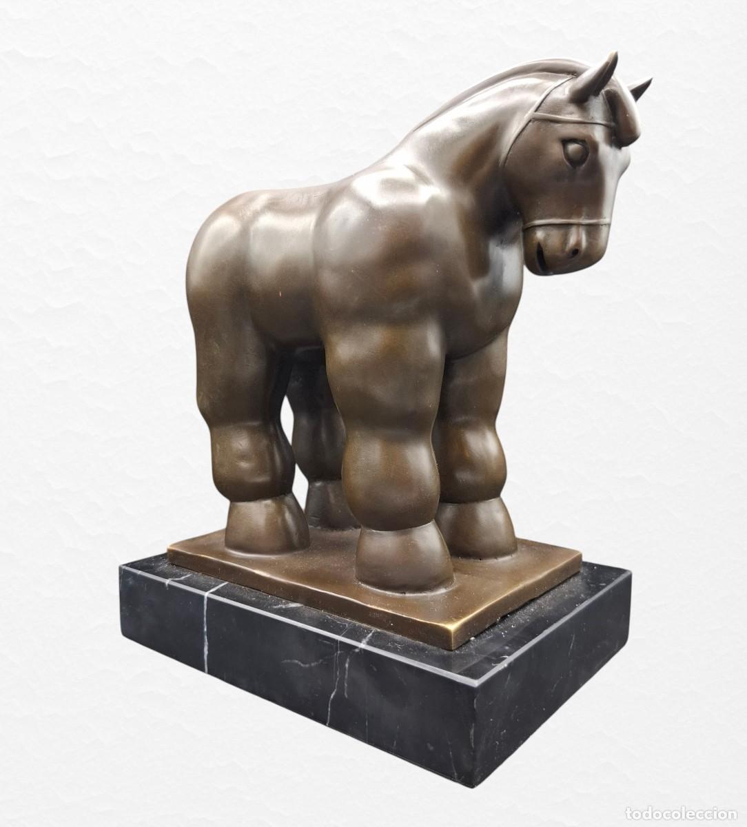 Arte: + ESCULTURA EN BRONCE DE CABALLO AL ESTILO DE BOTERO FIRMADA MILO