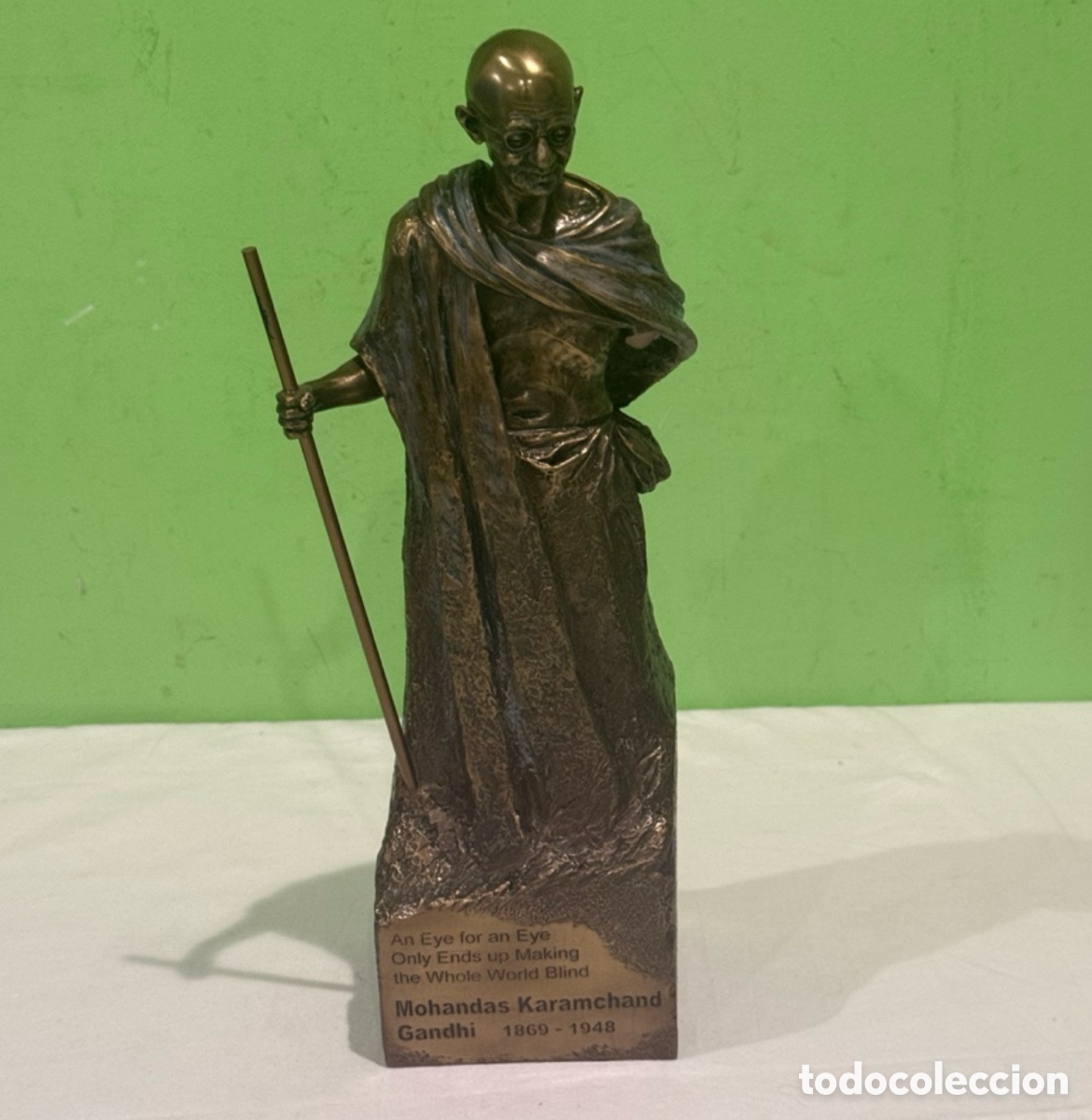 Arte: Escultura Mahatma Gandhi Veronese Design Decoraci&oacute;n Despacho Biblioteca