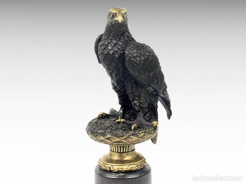Arte: Escultura de bronce - &Aacute;guila; ave rapaz (2074)