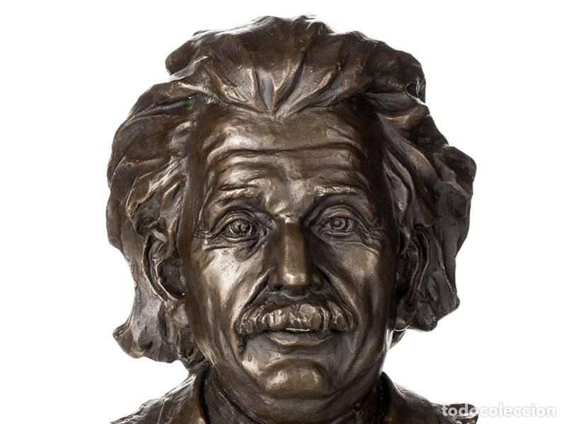 Arte: Escultura de bronce - Busto de Albert Einstein (1275) - Foto 3