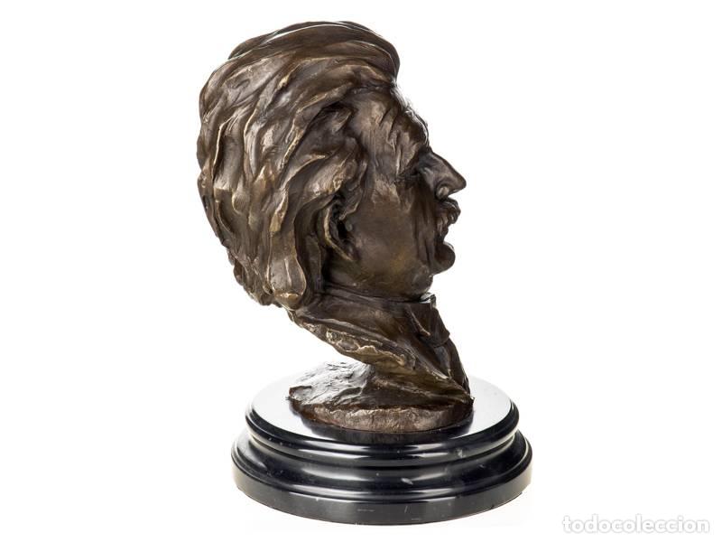 Arte: Escultura de bronce - Busto de Albert Einstein (1275) - Foto 5