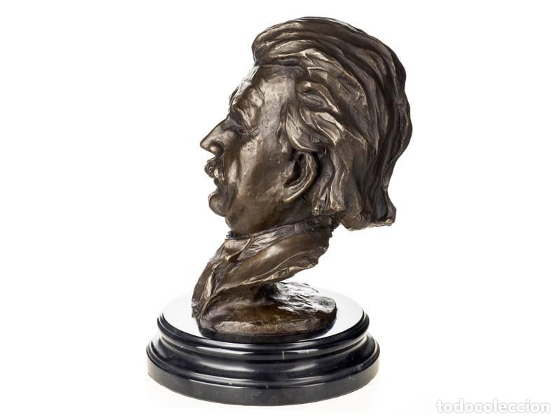 Arte: Escultura de bronce - Busto de Albert Einstein (1275) - Foto 6