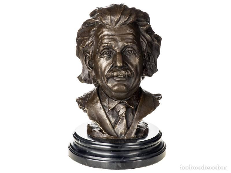 Arte: Escultura de bronce - Busto de Albert Einstein (1275) - Foto 8