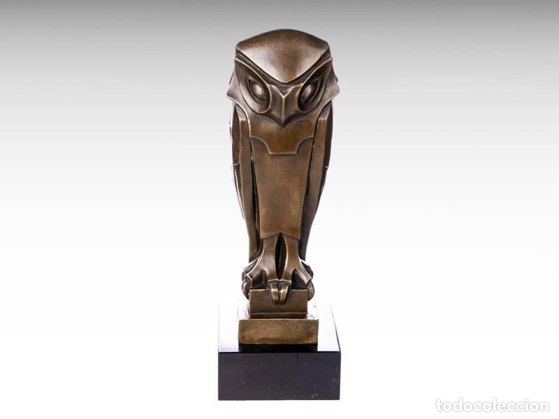 Arte: Escultura de bronce - B&uacute;ho - Art D&eacute;co (1197)