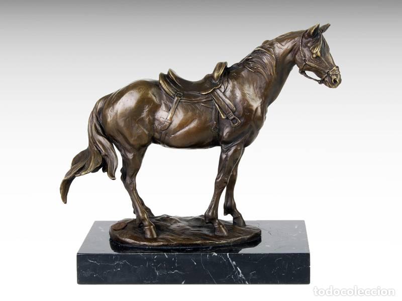 Art: Escultura de bronce - Caballo ensillado (1244)