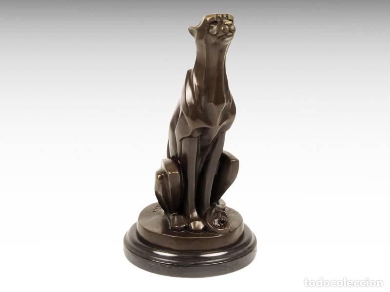 Kunst: Escultura de bronce - Guepardo / Pantera (1203)