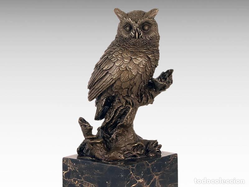 Art: Escultura de bronce - B&uacute;ho (1119)
