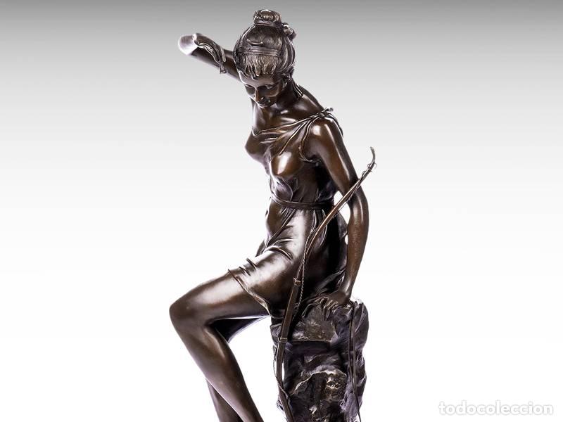 Kunst: Escultura de bronce - Diana la cazadora / Ninfa - 74 cm (1299)