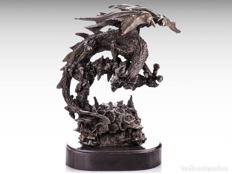 Art: Escultura de bronce - Drag&oacute;n (1257)