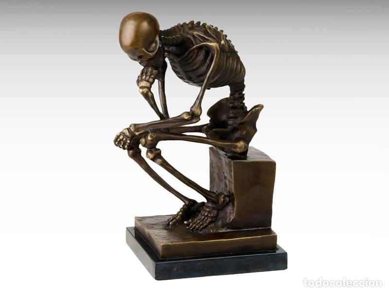 Kunst: Escultura de bronce - Gran esqueleto del pensador (1175)