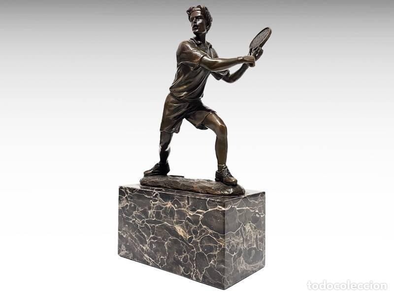 Arte: Escultura de bronce - Jugador de tenis - Art D&eacute;co (1078)