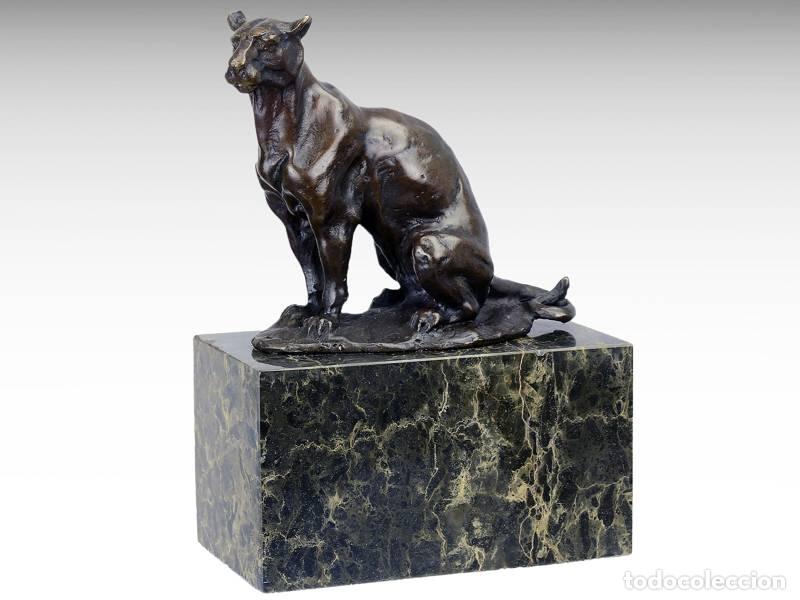 Kunst: Escultura de bronce - Pantera (1083)