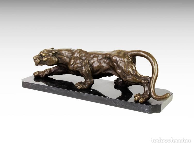 Kunst: Escultura de bronce - Pantera (1290)