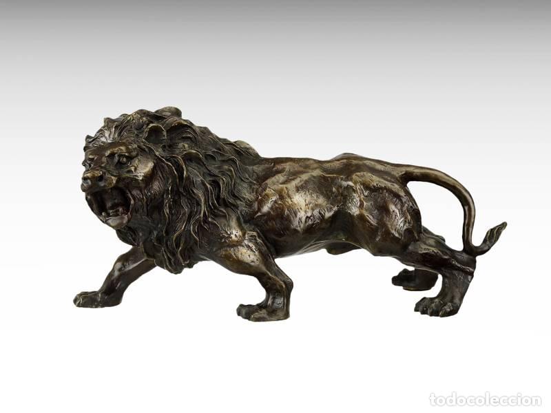 Arte: Escultura de bronce - Le&oacute;n (1231)