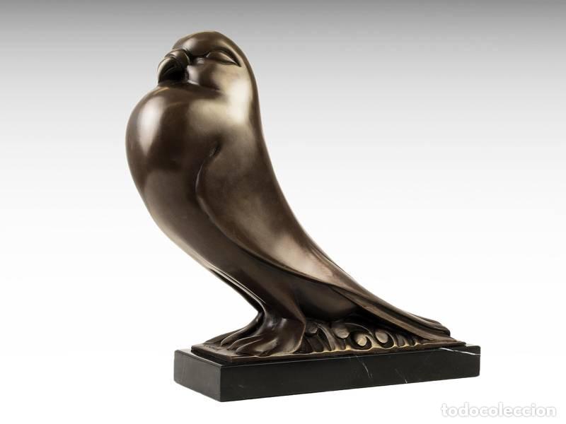 Arte: Escultura de bronce - Paloma - Art D&eacute;co (1239)