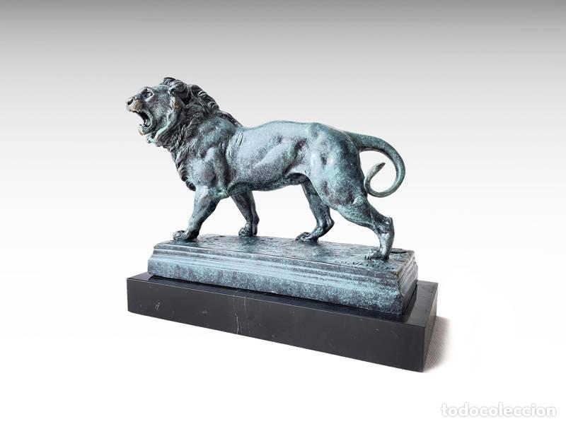 Kunst: Escultura de bronce - Le&oacute;n rugiente (1224)