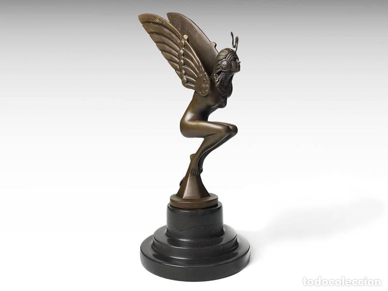 Arte: Escultura de bronce - Mujer alada - Art D&eacute;co (1135)