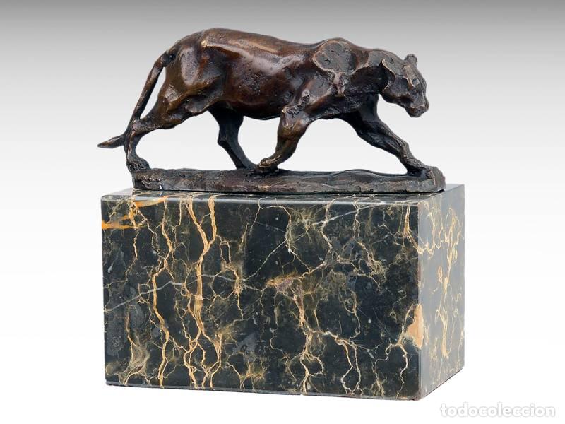 Art: Escultura de bronce - Pantera (1127)