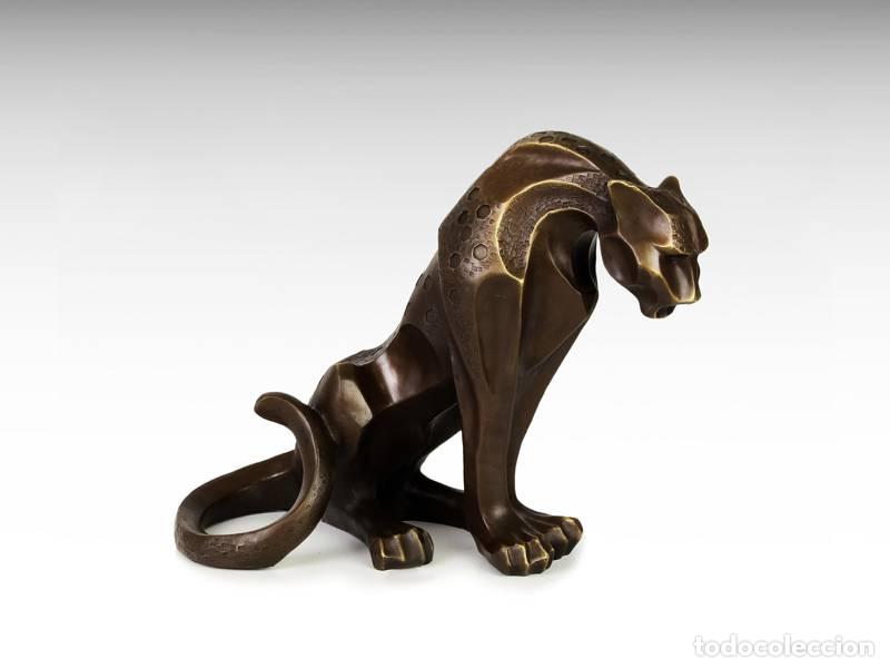 Kunst: Escultura de bronce - Pantera / Jaguar / Puma (1273)