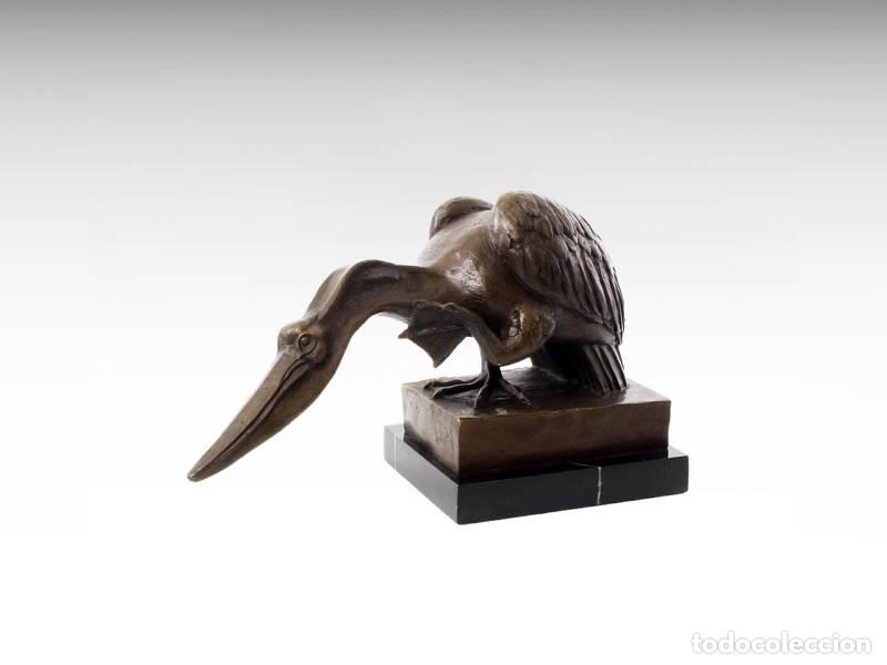 Art: Escultura de bronce - Pel&iacute;cano (1260)