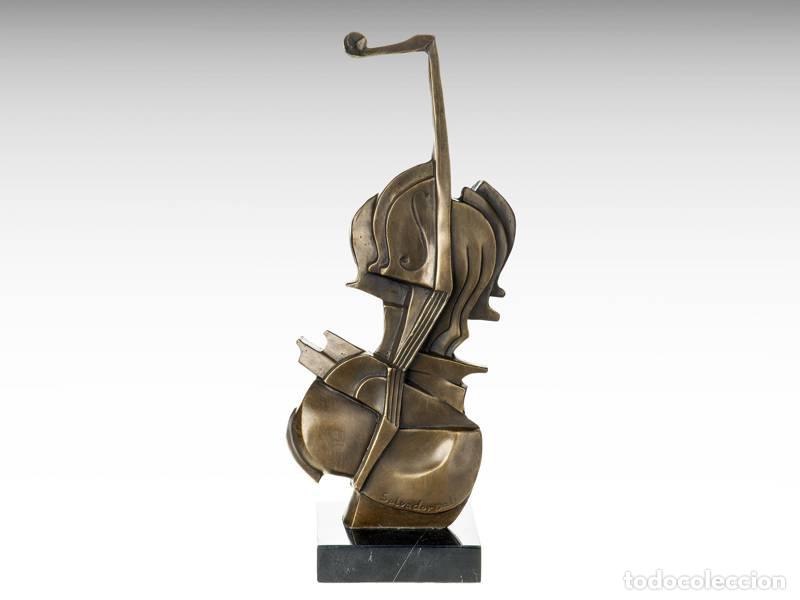 Arte: Escultura de bronce - Viol&iacute;n (Salvador Dal&iacute;) (1259)