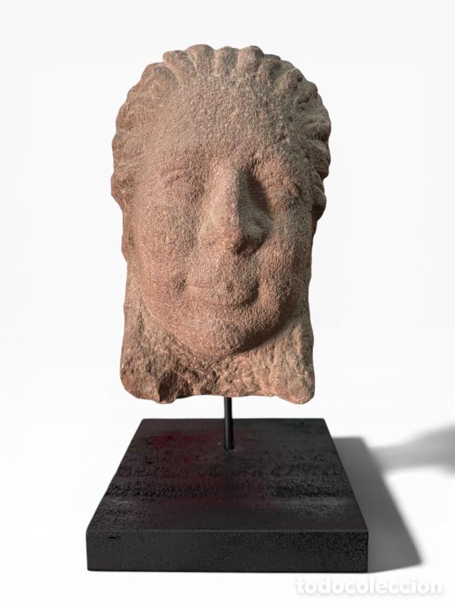 Arte: Cabeza Escult&oacute;rica en Piedra de Rodeno &ndash; Pieza de Colecci&oacute;n