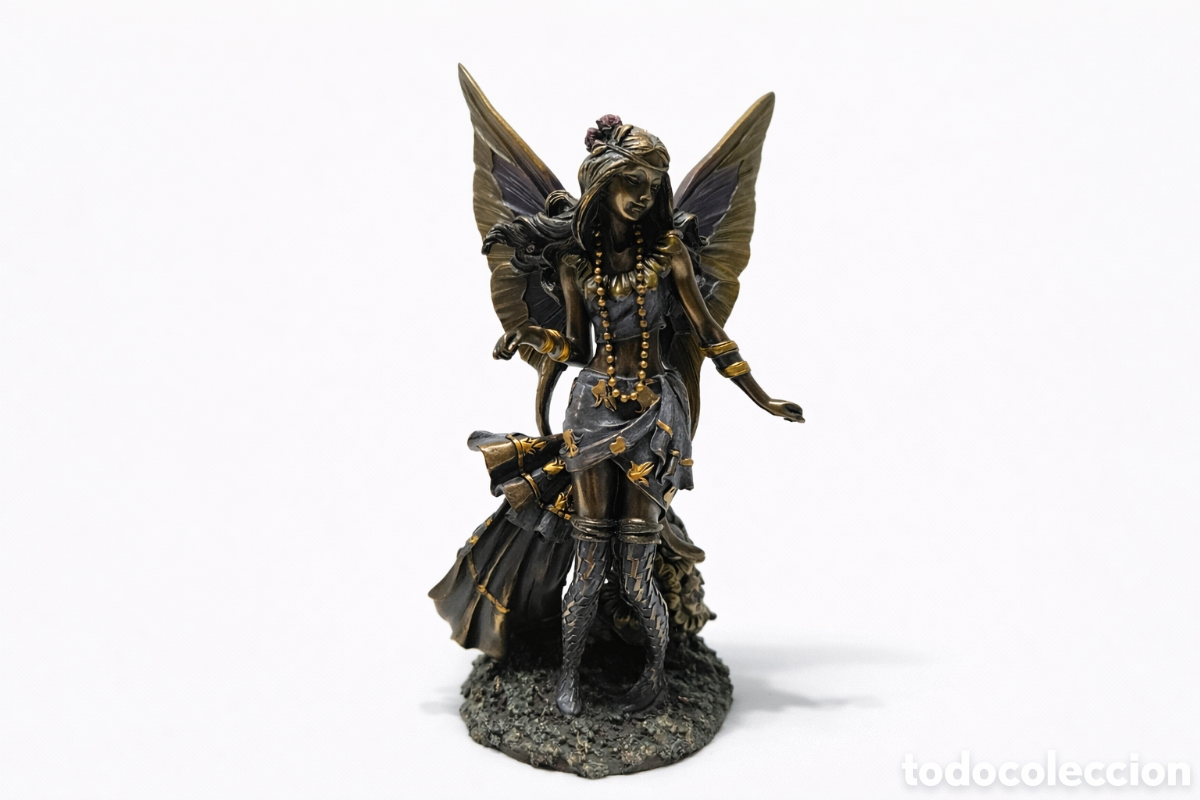 Arte: Figura Veronese Studio Collection Hada fantas&iacute;a efecto bronce
