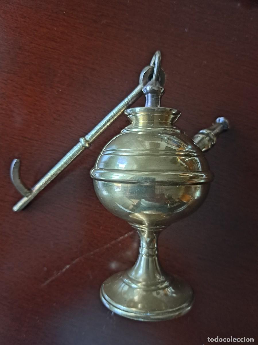 Arte: CANDIL DE ACEITE EN BRONCE VINTAGE - Foto 2