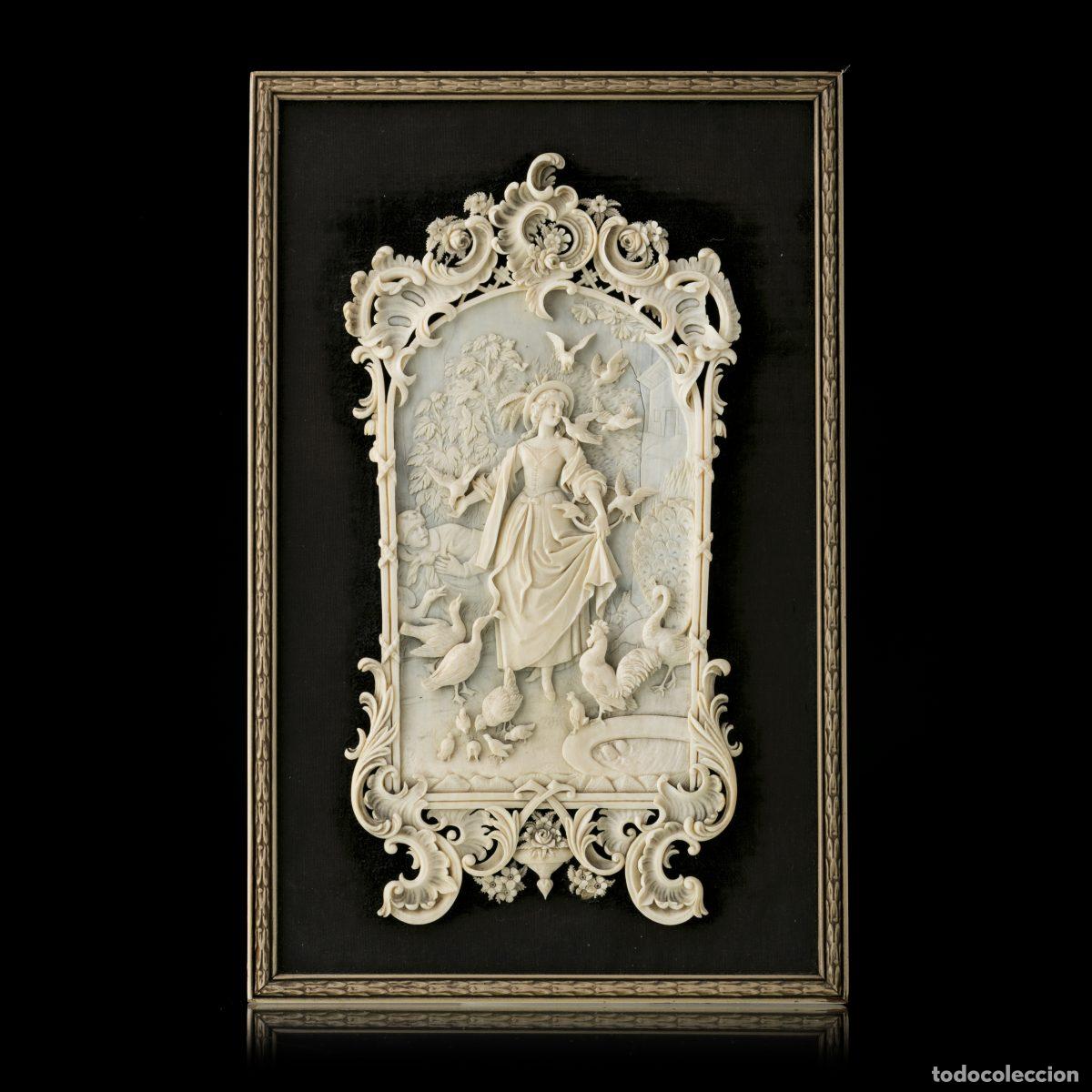 Art: Marfil - Placa en relieve - Siglo XIX