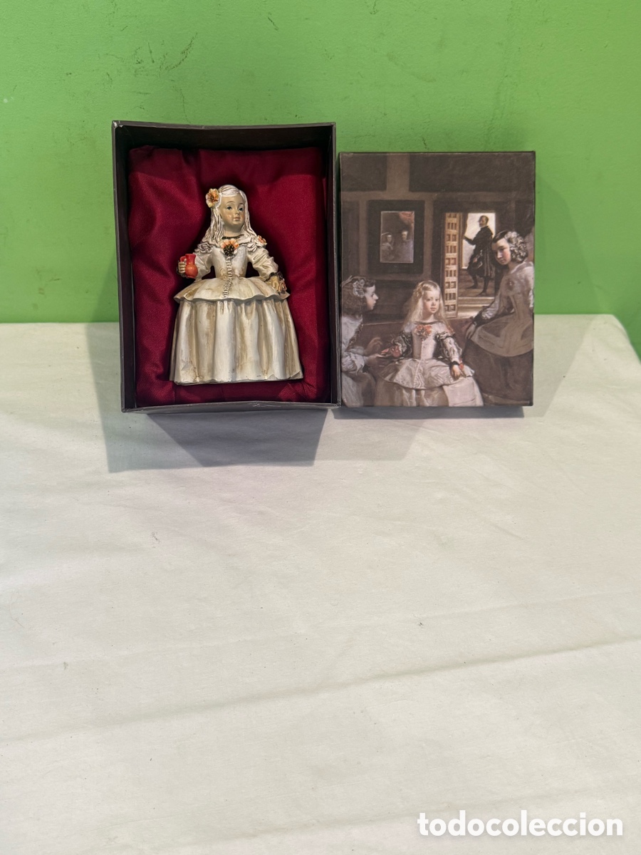 Arte: Menina Vel&aacute;zquez figura decorativa policromada con caja original colecci&oacute;n arte espa&ntilde;ol
