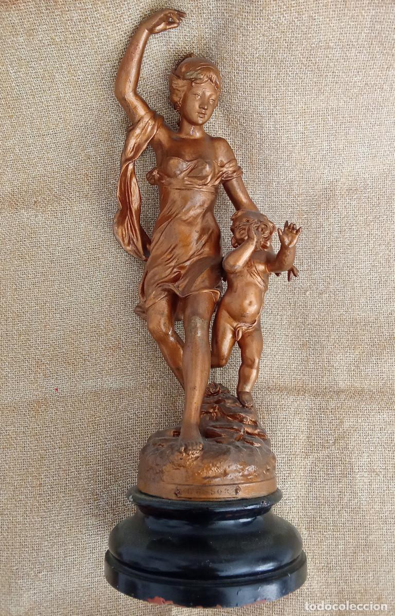 Arte: ESCULTURA FRANCESA EN BRONCE DORADO SIGLO XIX -L'ESSOR-