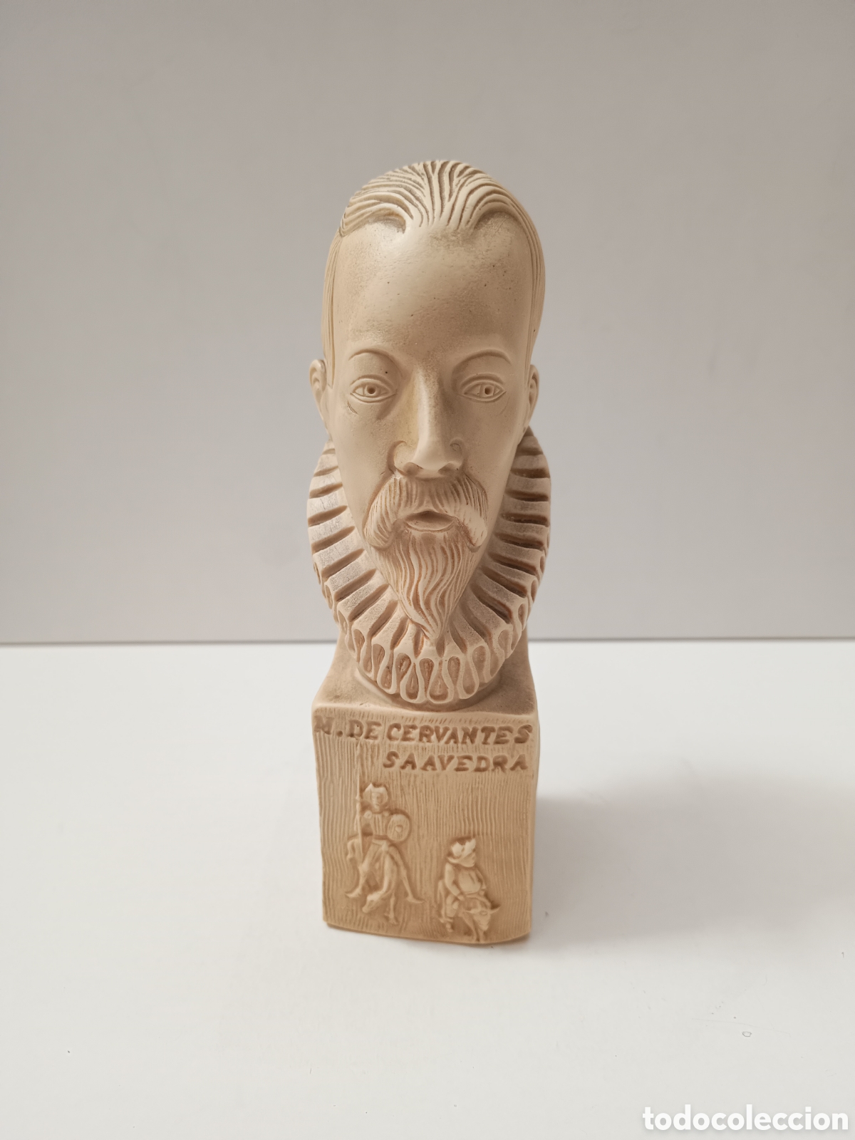 Arte: BUSTO MIGUEL DE CERVANTES SAAVEDRA - IV CENTENARIO LEPANTO - 18cm