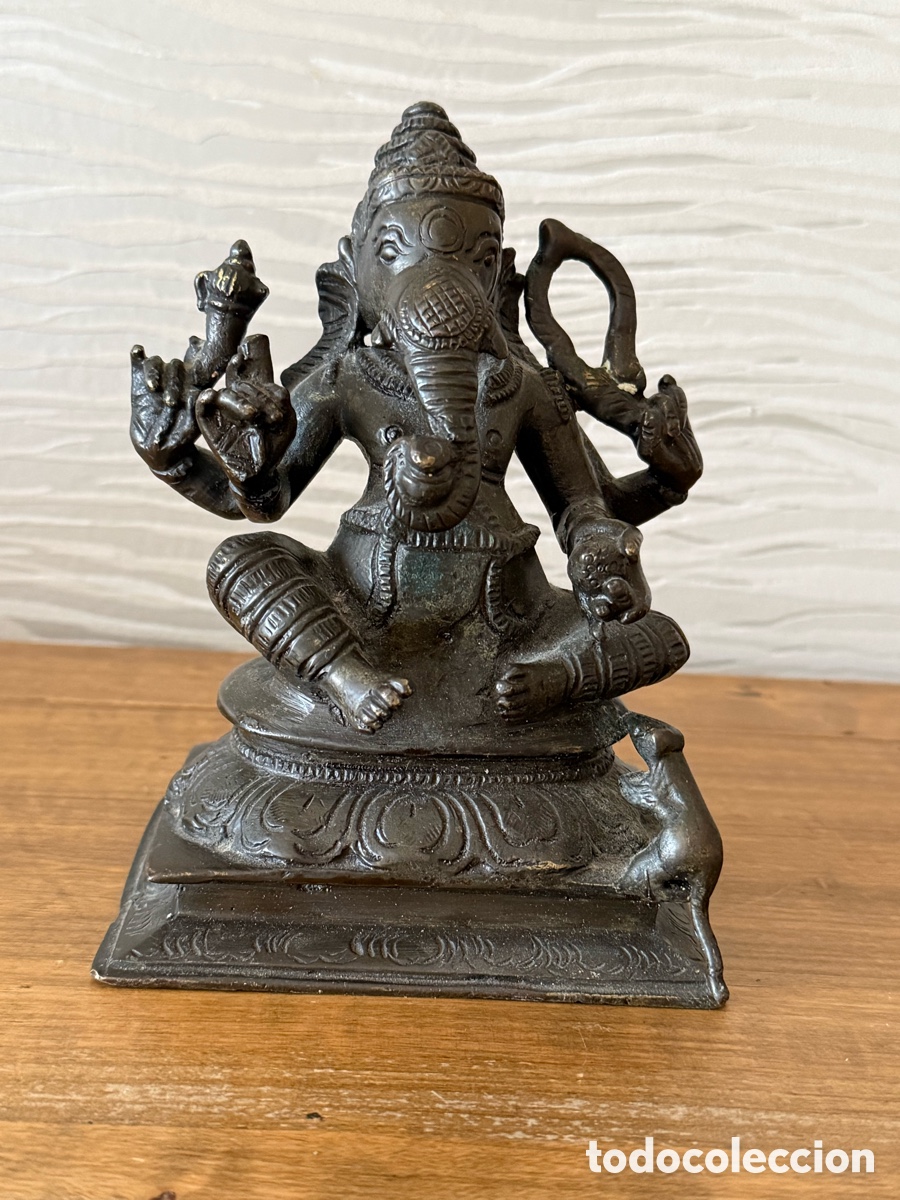 Arte: Escultura Bronce. DIOS HIND&Uacute;. GANESHA. siglo XIX