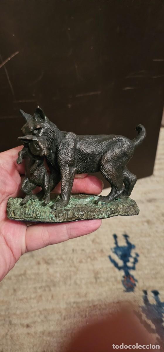 Arte: Escultura bronce lince firmada
