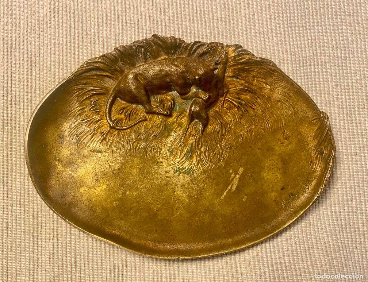 Arte: ANTIGUA BANDEJA DE BRONCE ART NOUVEAU R.DEROSA