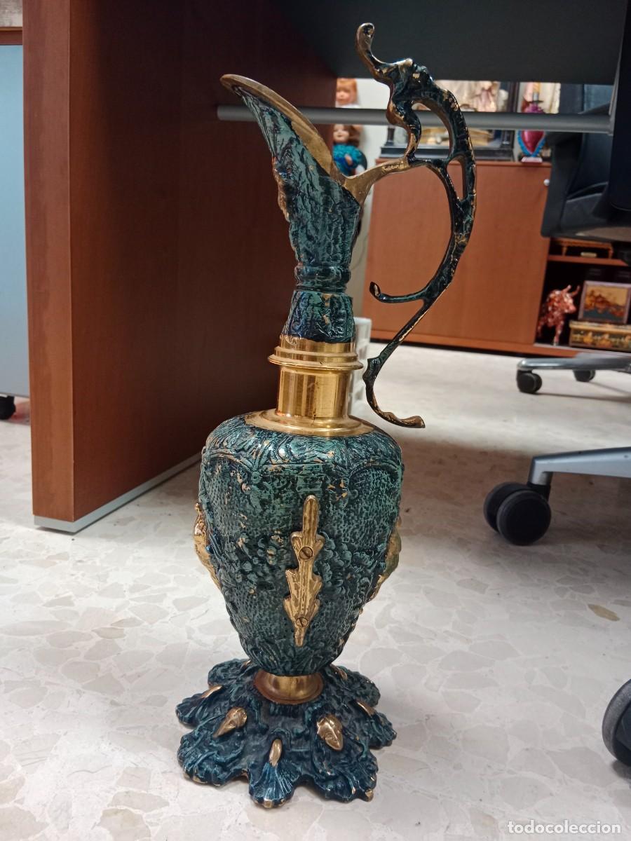 Arte: ESPECTACULAR JARRO DE PICO BARROCO EN BRONCE DORADO Y ESMALTES - JARRA / JARRON