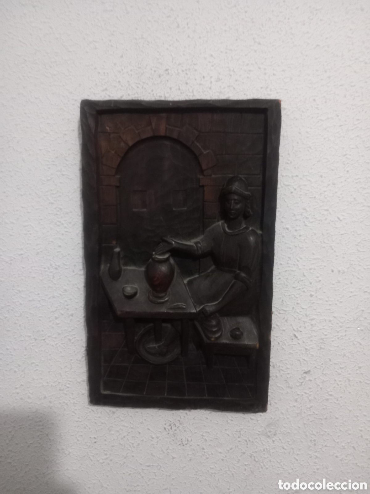 Arte: CUADRO PEKI&Ntilde;O DE MADERA,,VER FOTOS