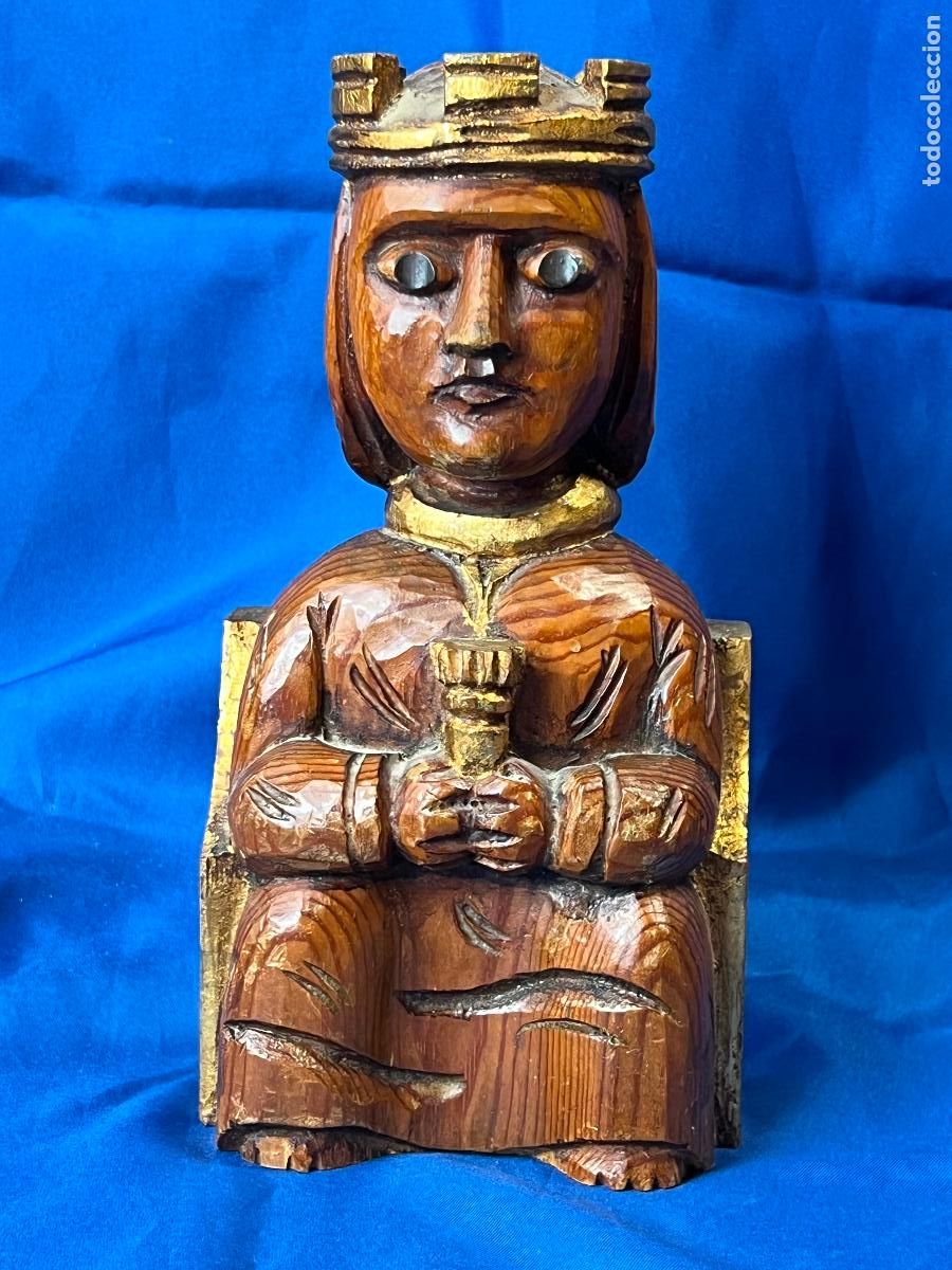 Art: sujetalibros rey Fernando el catolico. Escultura de Estilo Rom&aacute;nico Vintage