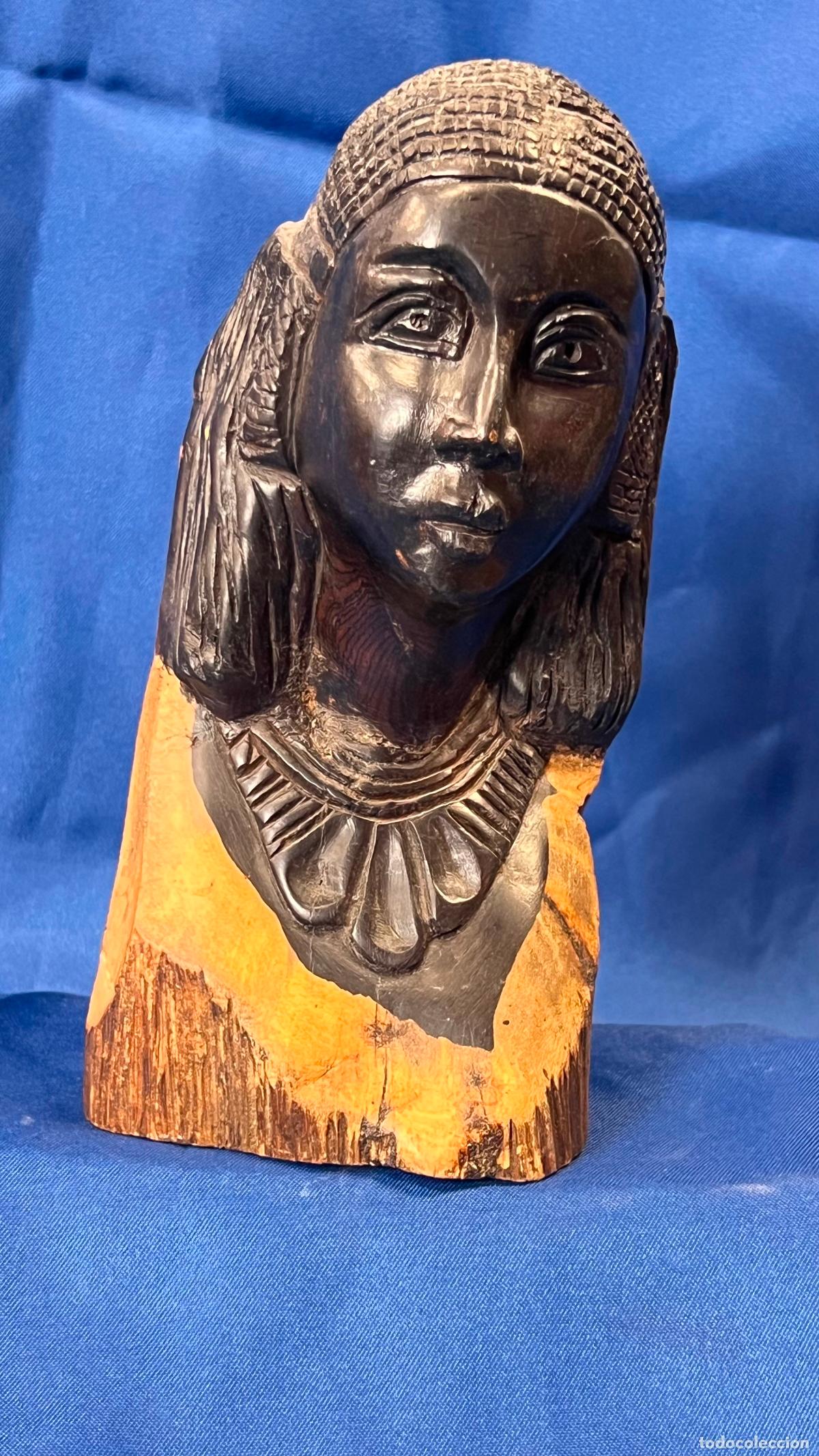 Art: BUSTO EX&Oacute;TICO FEMENINO TALLADO EN MADERA DOS TONOS