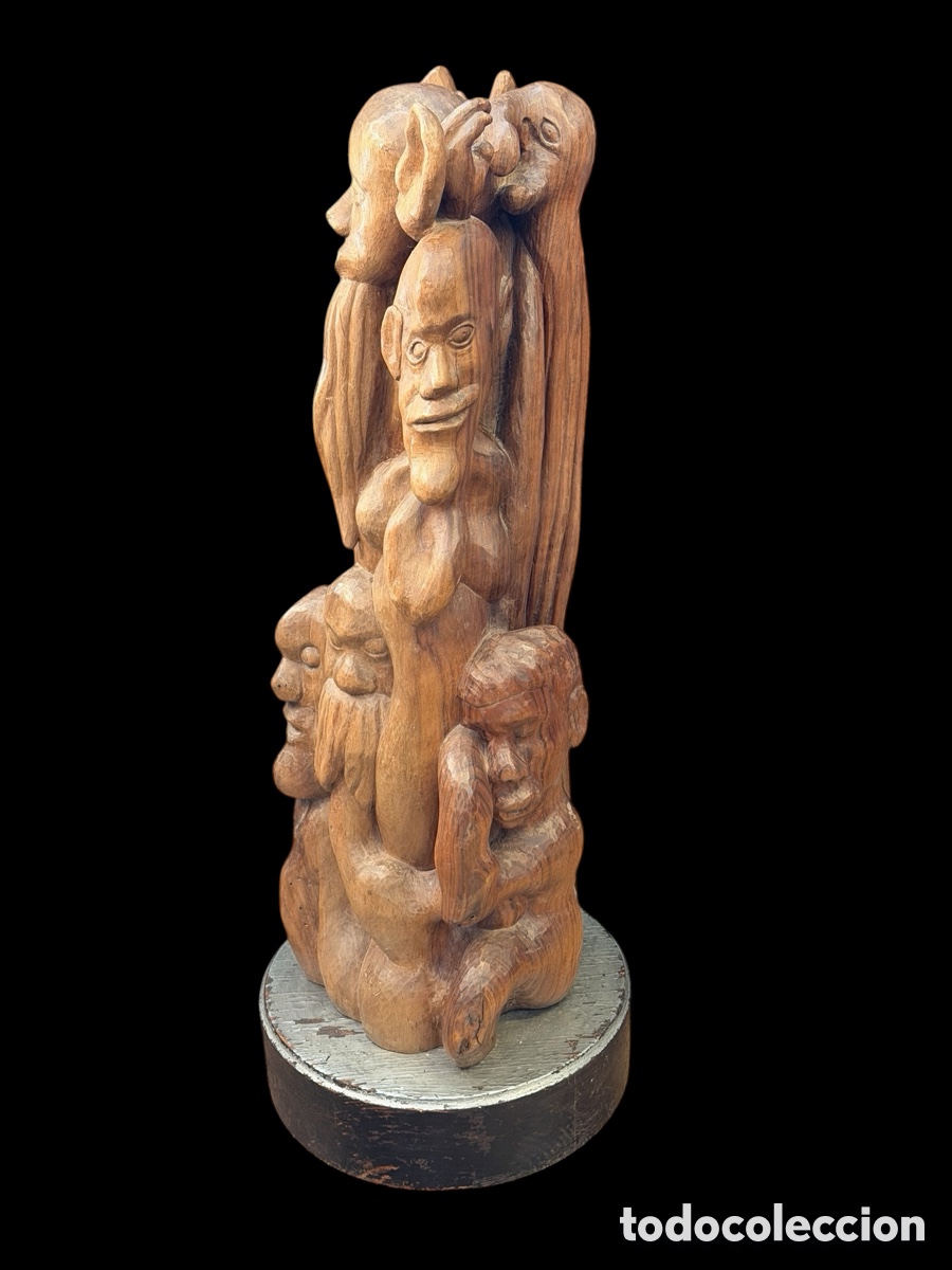 Arte: Gran Escultura de Madera Tallada