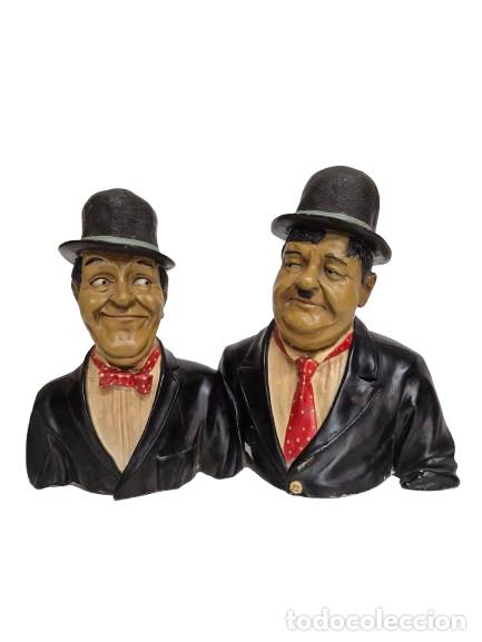 Arte: Laurel y Hardy (El Gordo y El Flaco) - Figura de Yeso Pintado a Mano