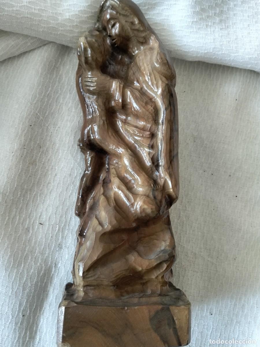 Arte: TALLA DE MADERA A MANO VIRGEN MAR&Iacute;A Y NI&Ntilde;O.-TERESA COBELO