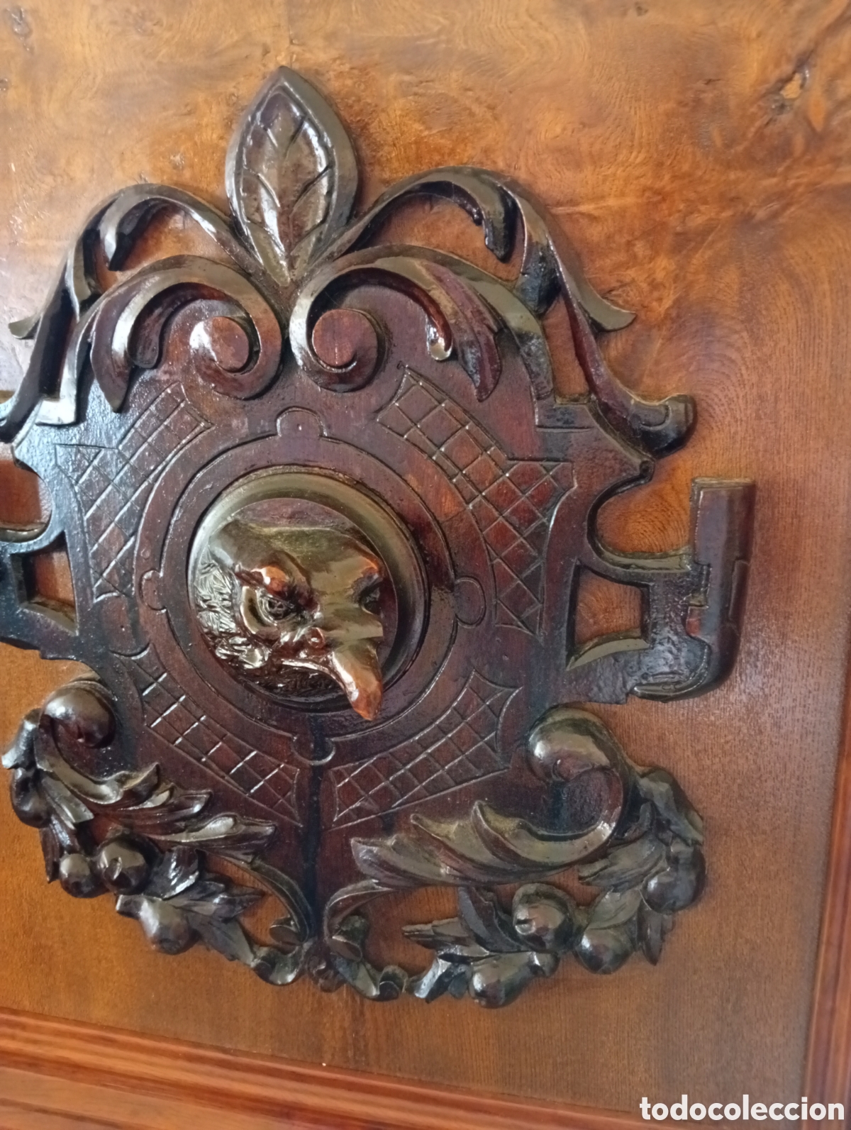 Arte: Madera tallada siglo XIX Adorno de pared cuadro