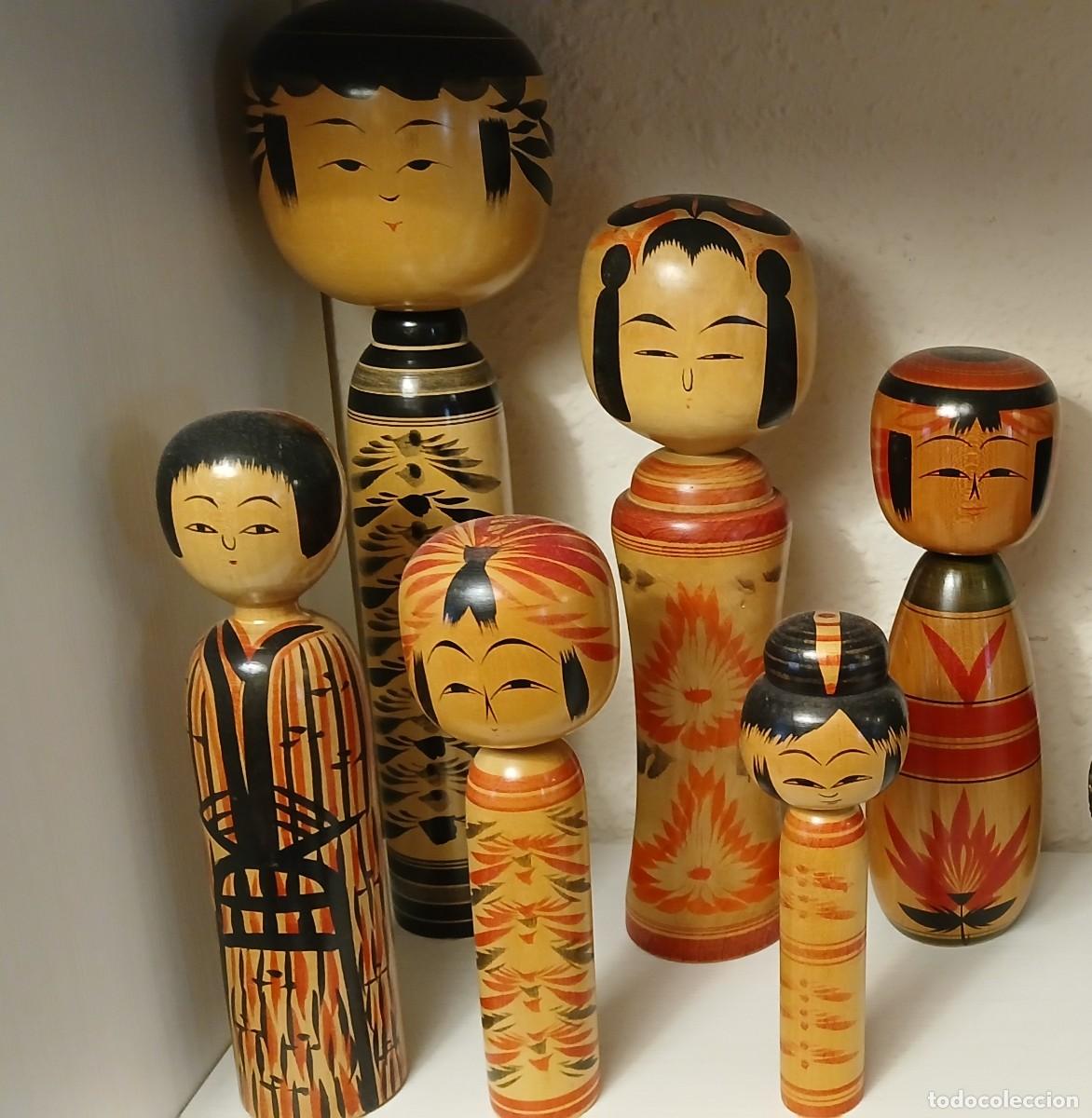 Arte: Mu&ntilde;ecas japonesas Kokeshi vintage